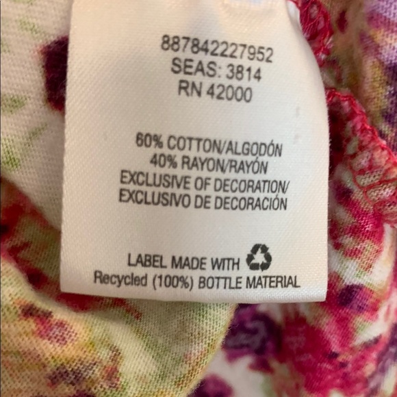 Basic Editions Floral Blouse - Purple, Pink, and Yellow - Picture 5 of 5